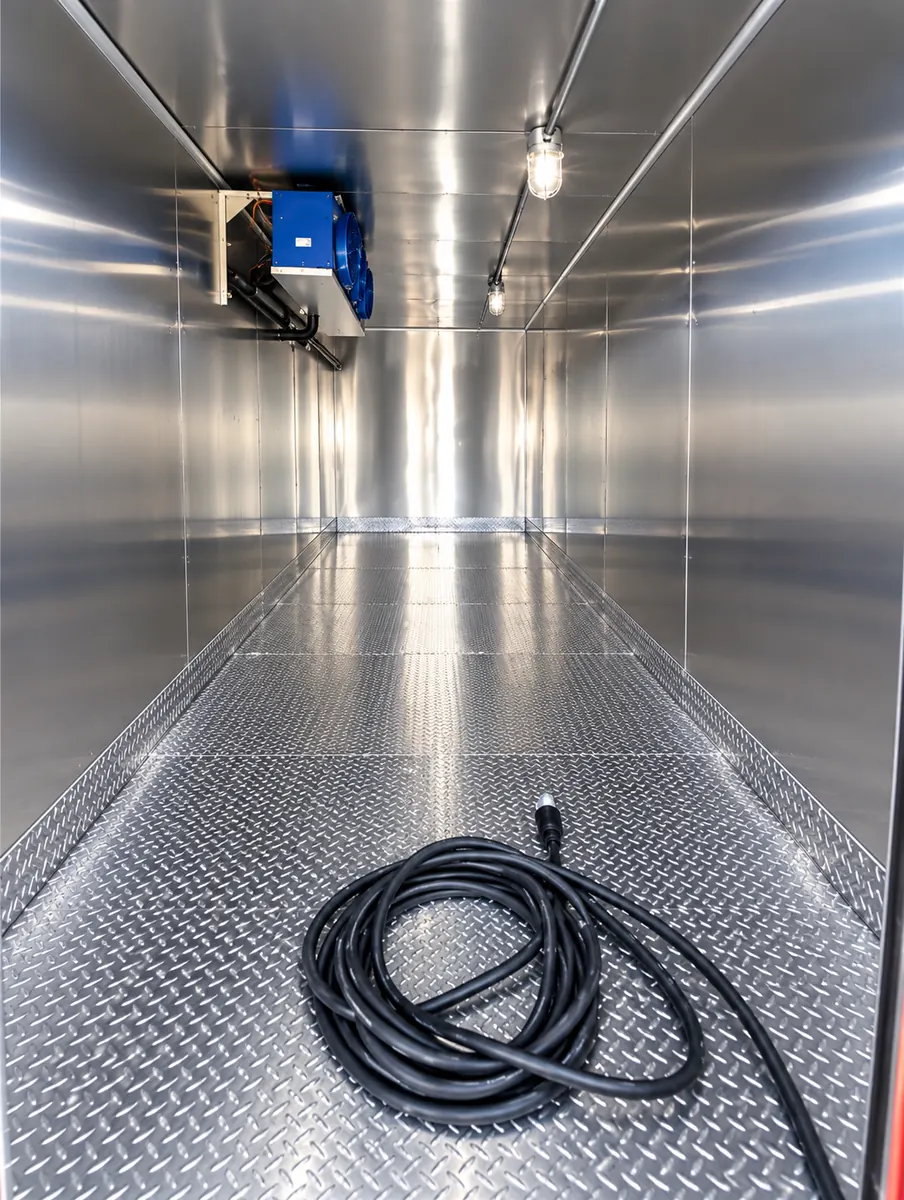 12ft refrigerated trailer interior cooling system