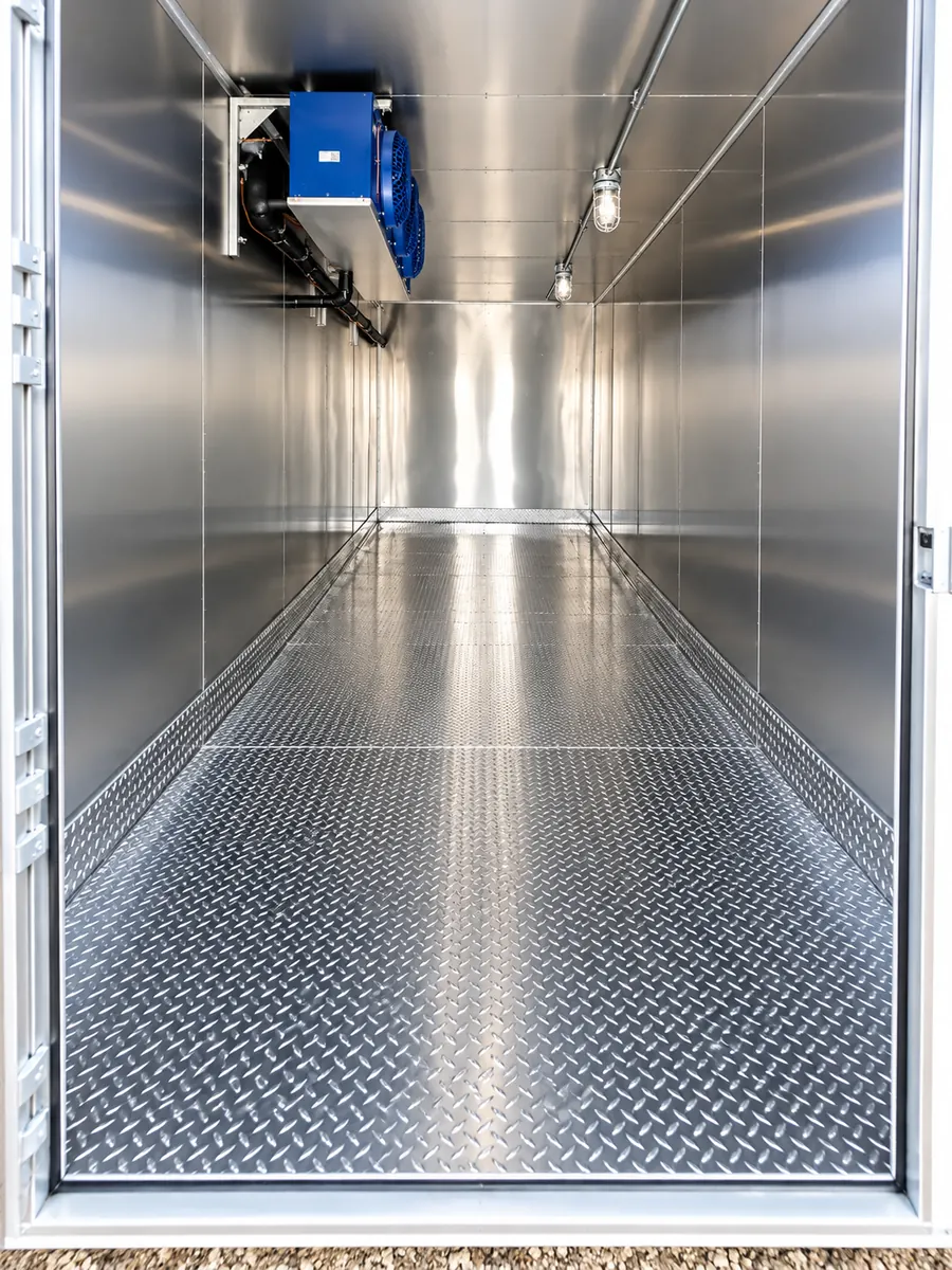 12ft refrigerated trailer stainless steel interior