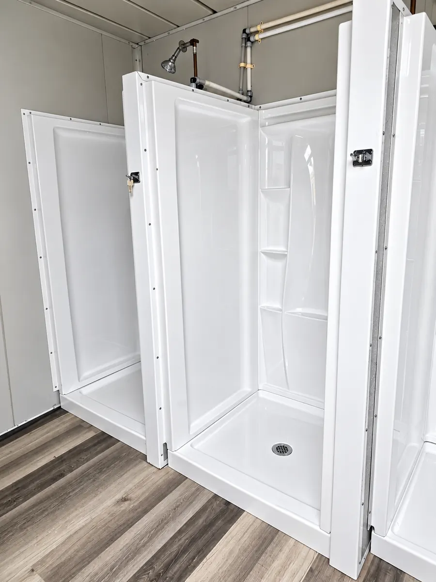 portable shower container multiple stalls