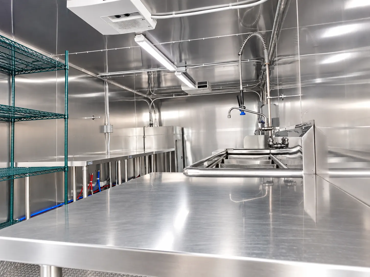commercial dish trailer stainless workstation
