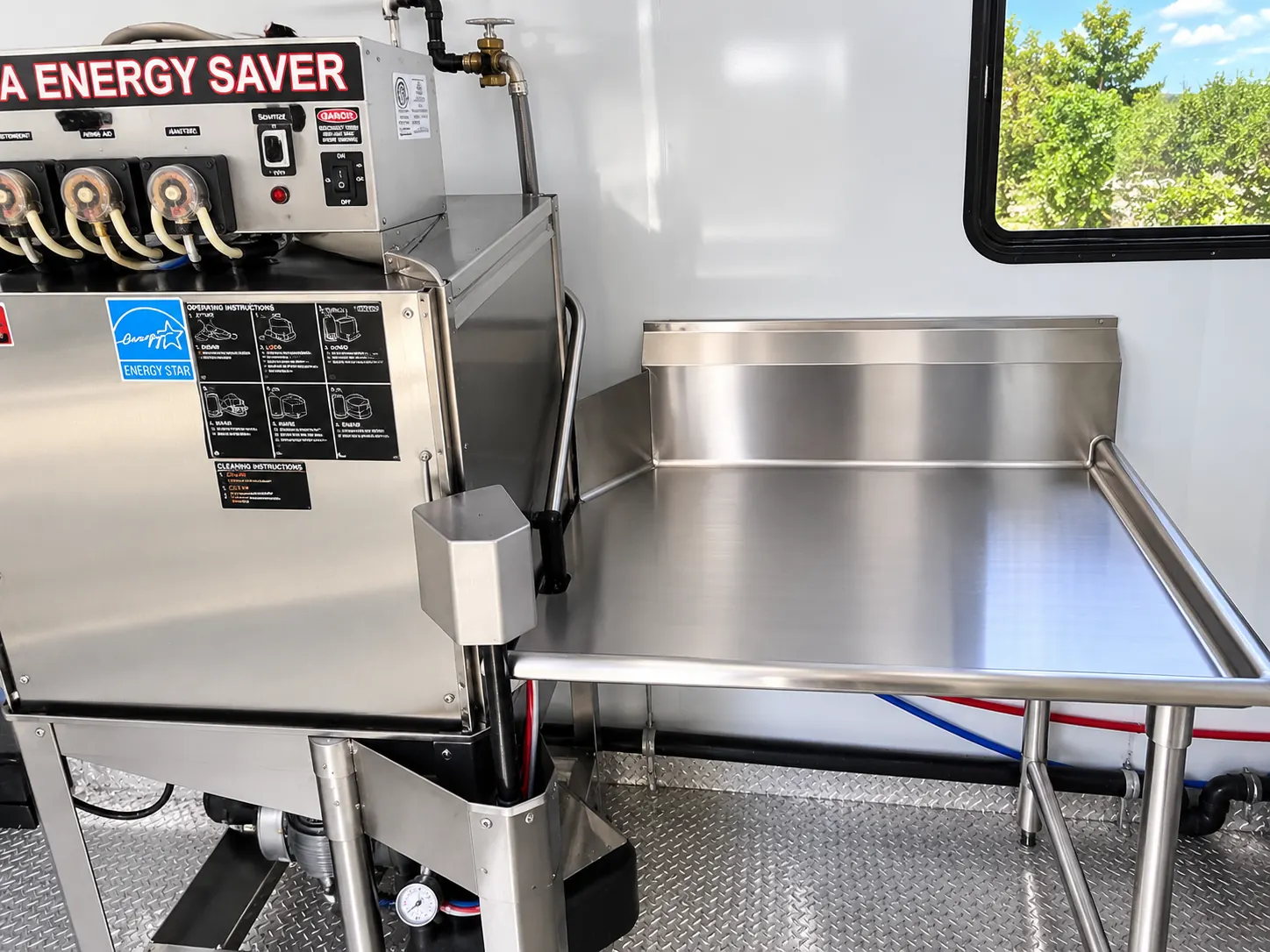 dish trailer commercial dishwasher