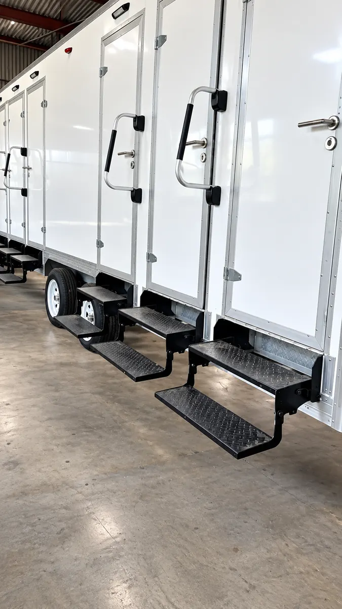 22ft luxury shower restroom combination trailer 6 stall exterior