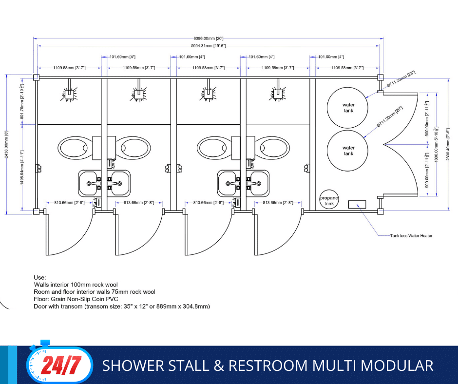 Shower Stall & Restroom Multi Modular
